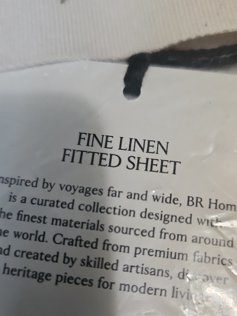 Fine Linen Fitted Sheet - Color Vapor  "Light Grey"